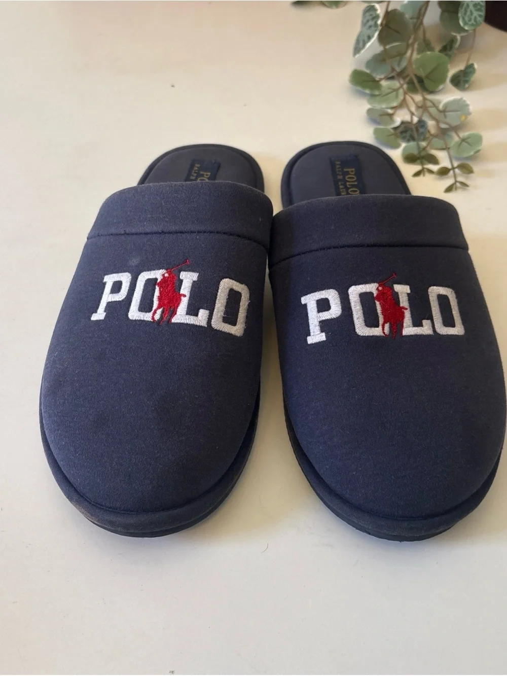 Polo Ralph Lauren Klarence Slippers Navy Men’s Size 11